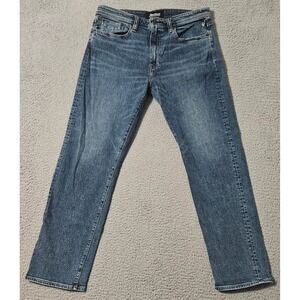 Revtown Automatic Jeans Mens 34x30 Blue Stretch Denim Straight Leg 5 Pocket